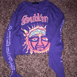 Purple sublime crop top